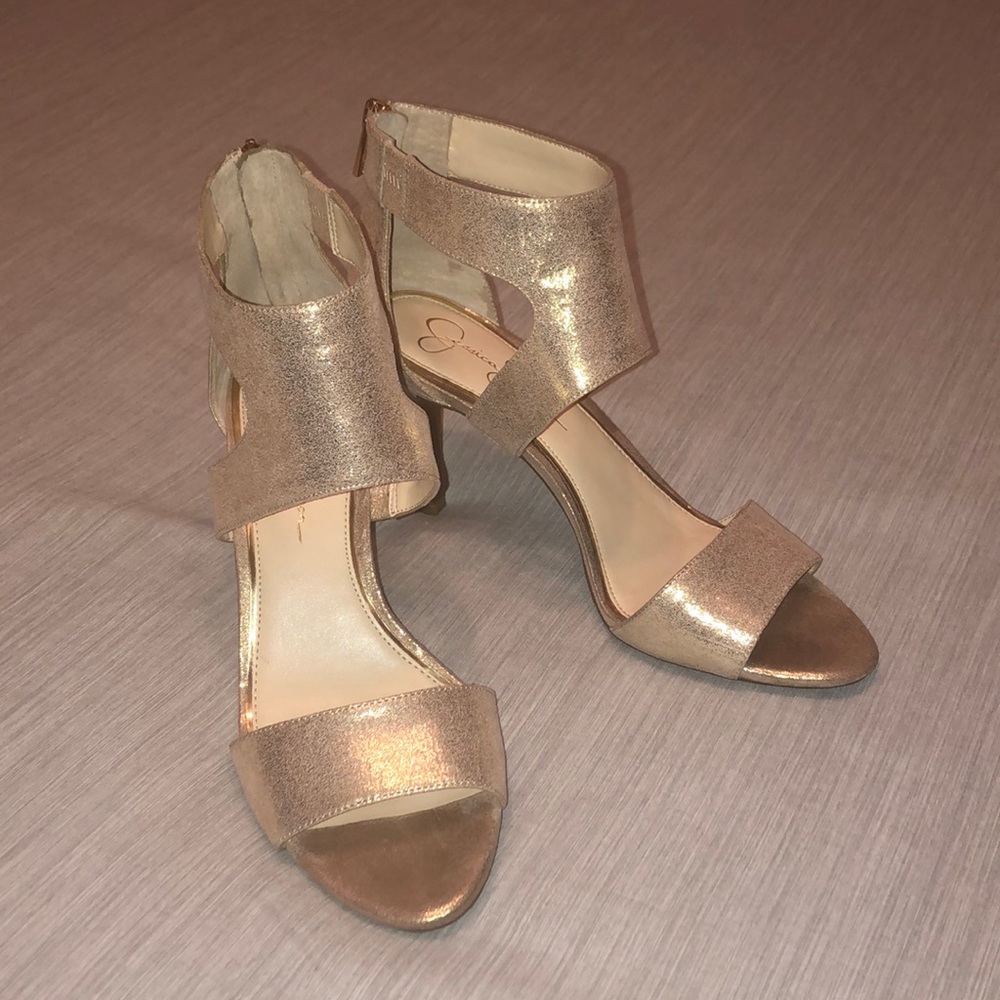 Glittery Gold Jessica Simpson Heels